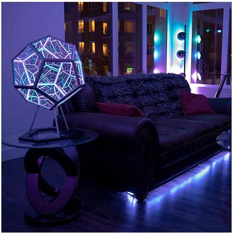 Dodecahedron цветной художественный ночсветильник светодиодный USB зарядка для спальни
