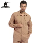 Рубашка Mege тактическая быстросохнущая, нейлоновая дышащая рубашка армии США, в стиле милитари, с несколькими карманами, прочная рабочая одежда