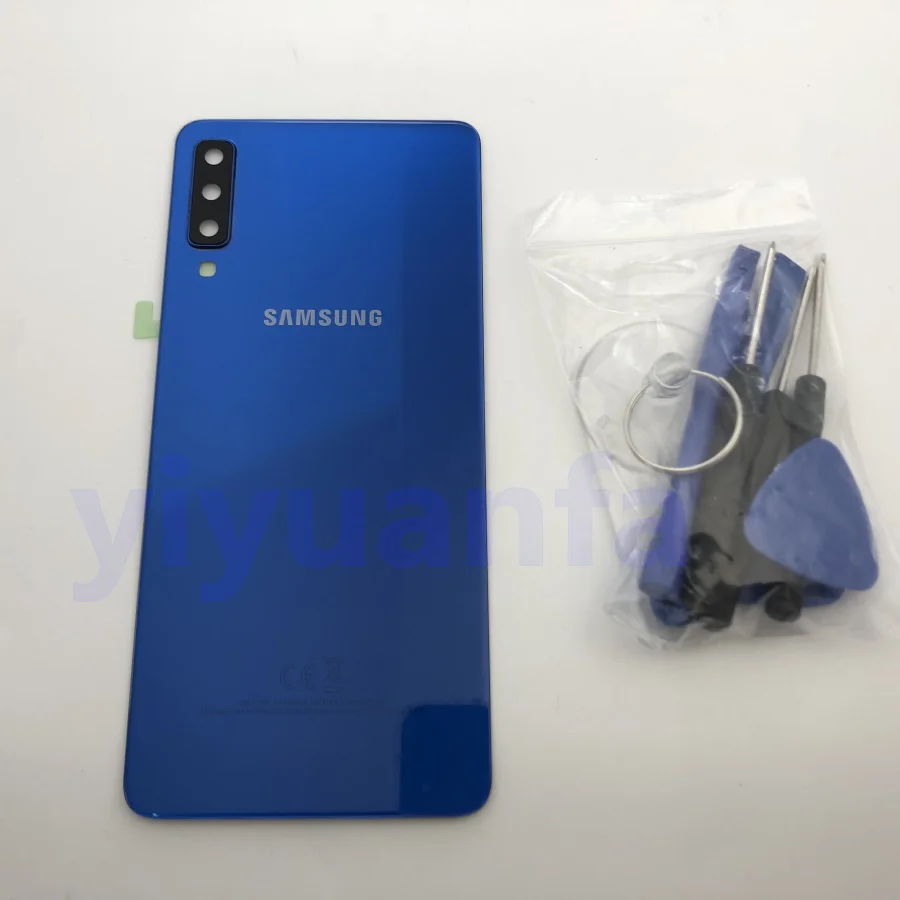 Оригинальное заднее стекло для samsung Galaxy A7 крышка батареи A750 чехол A750F SM-A750 задняя дверь корпус стеклянная панель Замена