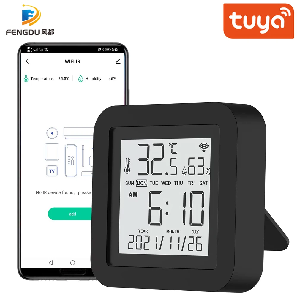 ИК-пульт ДУ Tuya умный датчик температуры и влажности с Wi-Fi | Электроника