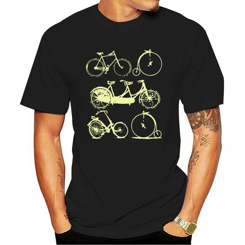

2021 Fashion T-shirt algodo Manga Curta O pescoo Topos T Vintage Antigo Bicicletaso pescoo De Manga Curtas Para Homem