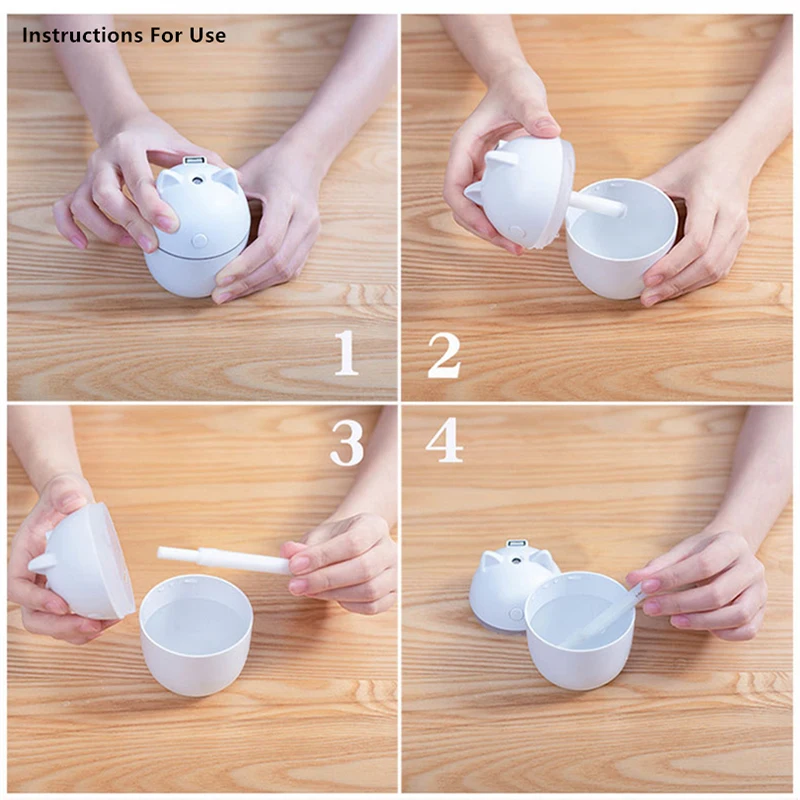 

Creativity Cute Humidifier Mini Household Small Moisturizing Aromatherapy Car Creativity Air Bear USB Humidifier With USB Fan