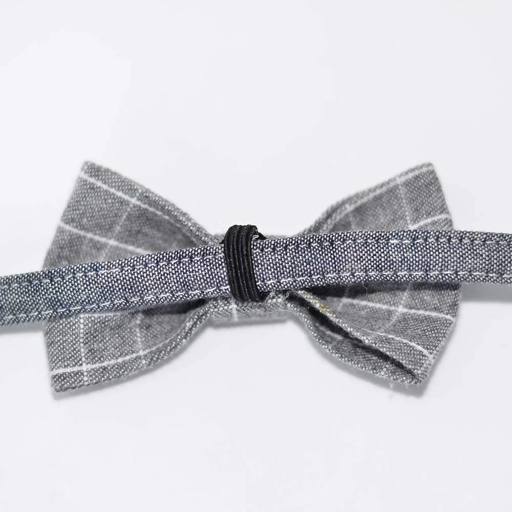 

Pet Soft &Comfy Bow Tie Cat Collar and Dog Collar Pet Gift for Cats and Dogs British Style Classic Bow Tie Plaid Multicolor