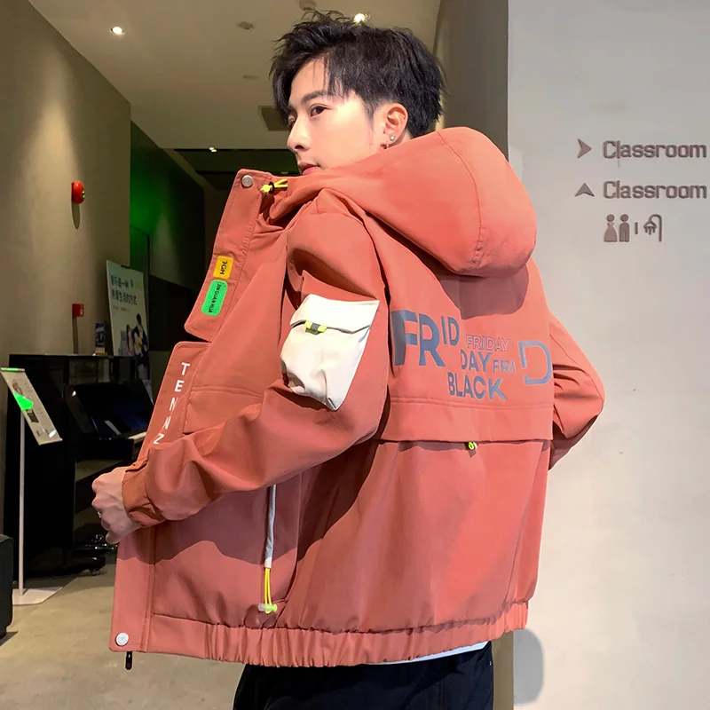 Coat Men Outerwear Men's Jacket Spring Autumn 2020 New Arrival South Korean Fashion Trend Instagram Overalls Casual Male | Мужская
