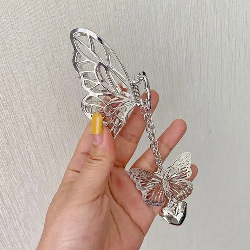 

2pcs Butterfly Hair Claws Butterfly Hair Clip Heart Hollow Women Hairpins Hair Claws Hair Jaw Claws Hair Accessories Barrettes