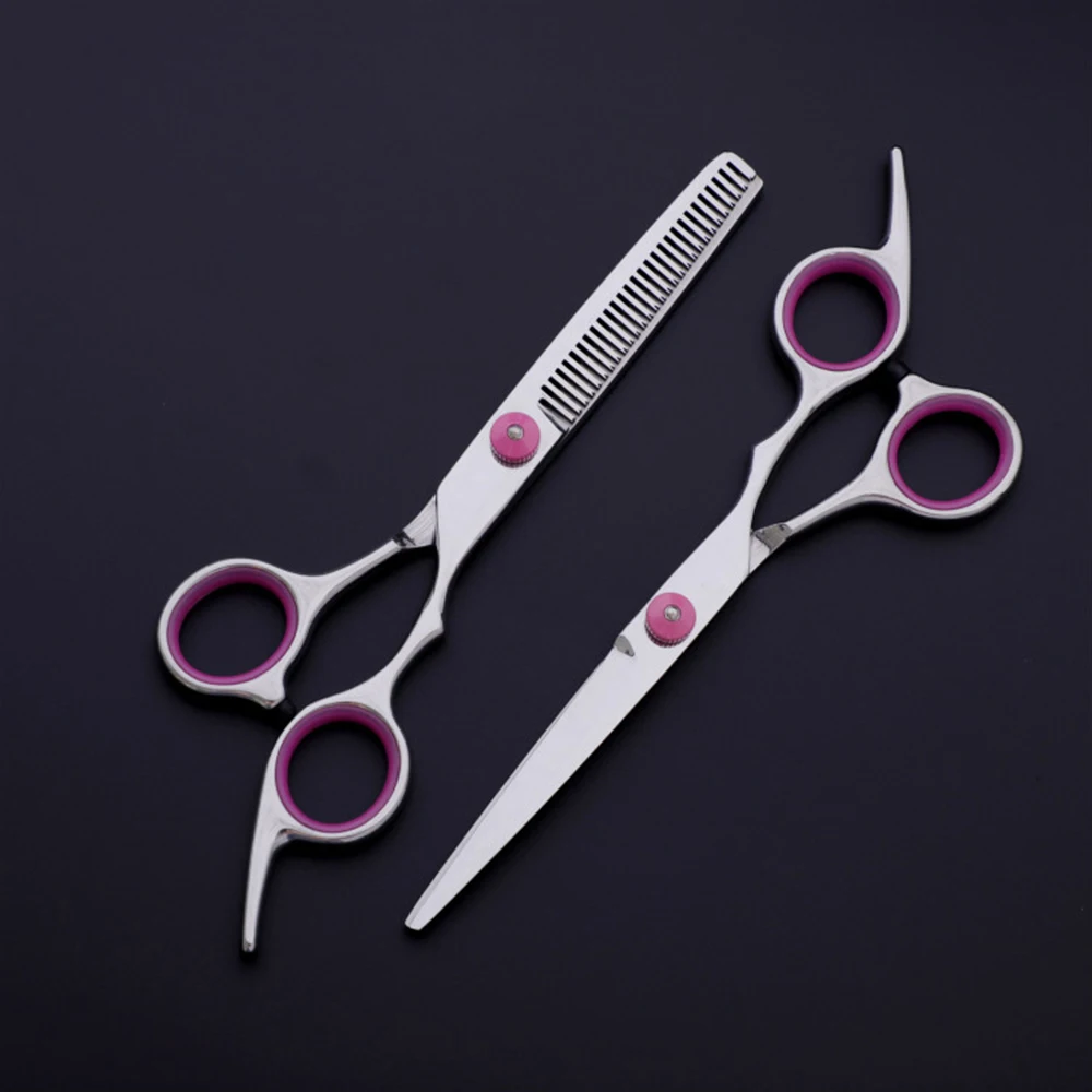 

2Pcs Professional 6.0 Inch Hair Scissors Set Cutting Scissors + Thinning Scissors 4cr13 Steel Barber Salon Hairdressing Shears
