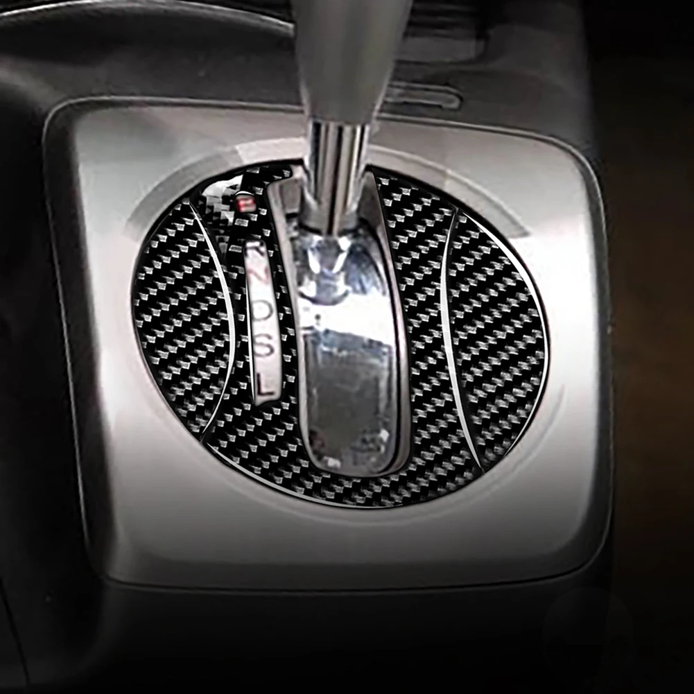 

3pcs Car Interior Cover Trim Accessories Carbon Fiber AT Gear Shift Panel Cover Stickers for Honda Civic 2006-2011