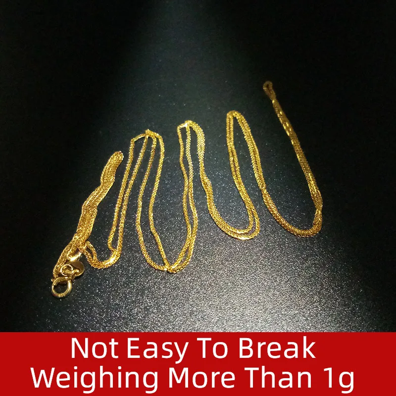 NYMPH Genuine Guarantee 18K Gold Chain Fine Jewelry Real au750 Necklace Wedding Banquet Gift for Female X312-N