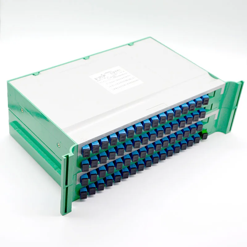 1pcs New 1:64 Tray Optical Fiber Splitter SC square head  Fused Disk 32, 64 Core Optical Fiber Splitter Special Wholesale