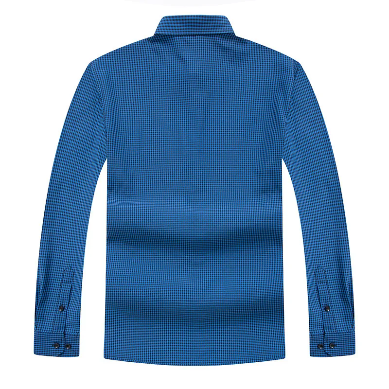 

Middle aged and young men's winter new plush and thick shirt fat and fat plus size fashionable Lapel Plaid Shirt