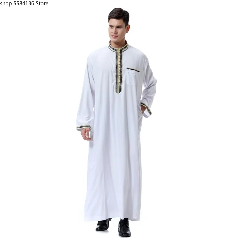 Мужская абайя мусульманское платье Пакистанская мусульманская одежда s-халат