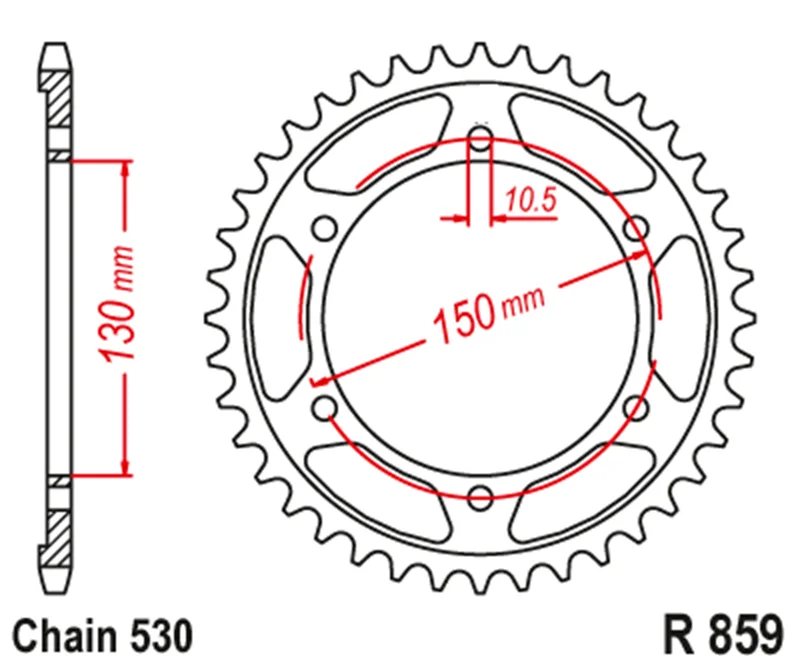 530 Motorcycle Rear Sprocket Gear For Yamaha FZS600 Fazer YZF600R Thunder XJR1200 XJR1300 YZF750 FJ1200 FJ1100 FZR750R FZR1000