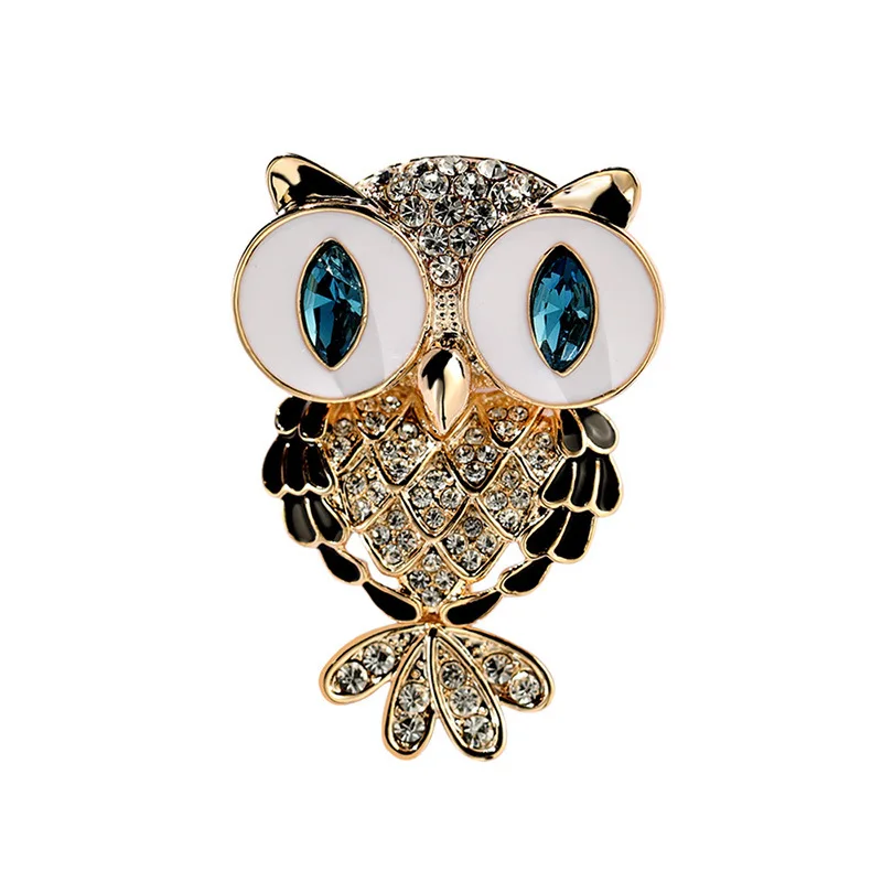 

Hong Kong fashion creative owl brooch female personality lovely senior feeling brooch 2021 new fashion clothes accessories