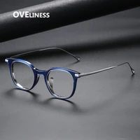 fashion acetate titanium glasses frame men 2022 new retro round prescription eyeglasses frames women optical spectacles eyewear