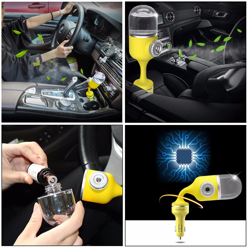 Мини Портативный Автомобильный увлажнитель воздуха очиститель распылитель пара