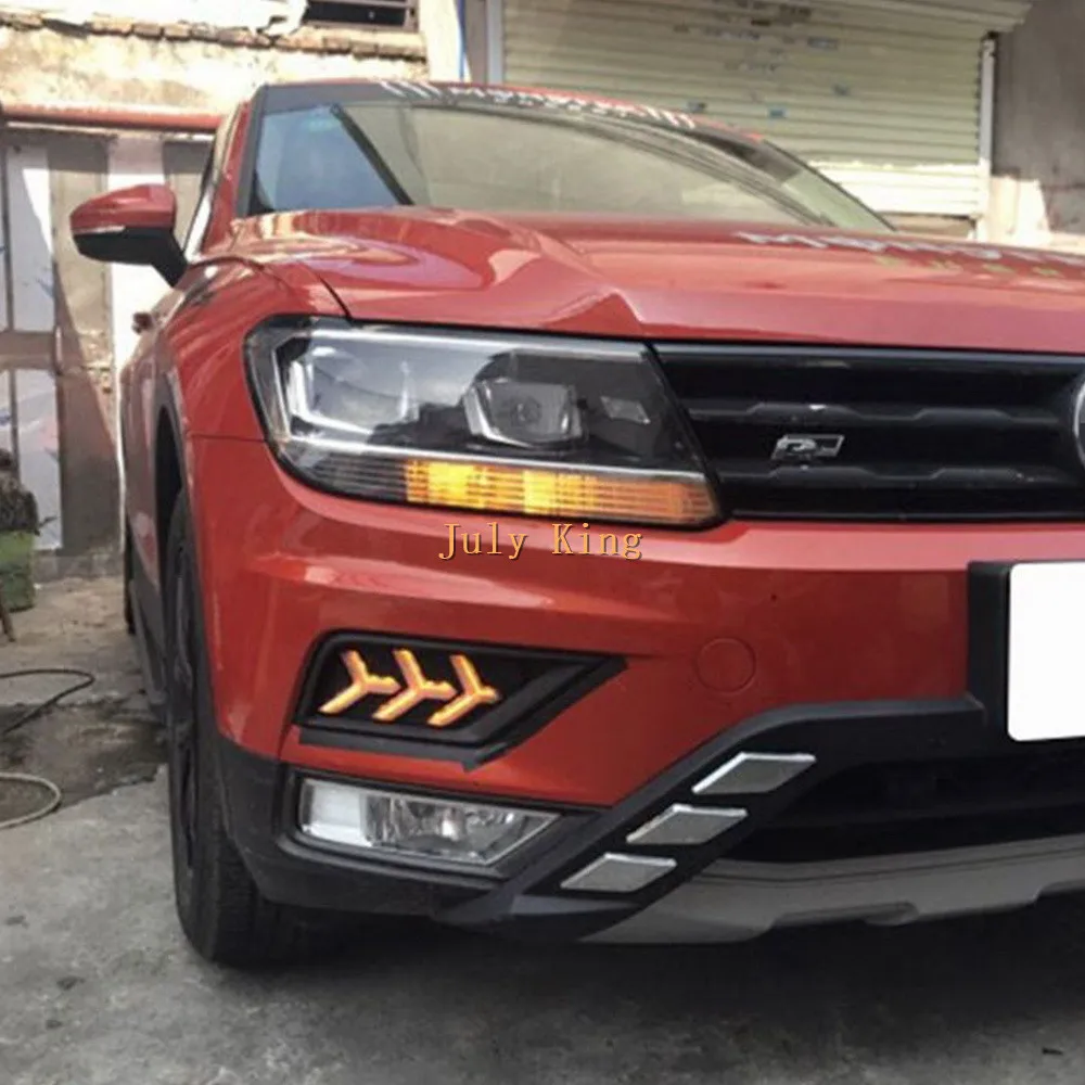 July King светодиодный чехол для дневных ходовых огней Volkswagen Tiguan 2017 + b тип