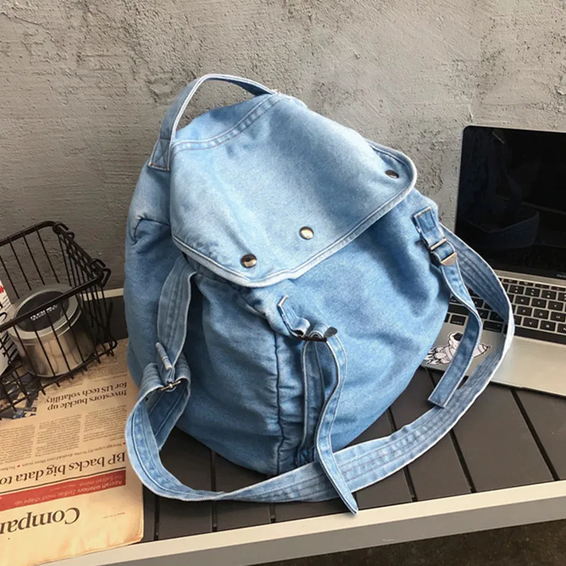

DikizFly Japan Style Demin Shoulder Bags Women Crossbody Bag Cacual 2020 Big Bag Large Capacity Handbag Unisex Bags Travel Purse