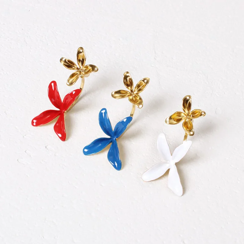 Элегантные женские винтажные серьги в виде цветка орхидеи высококачественные
