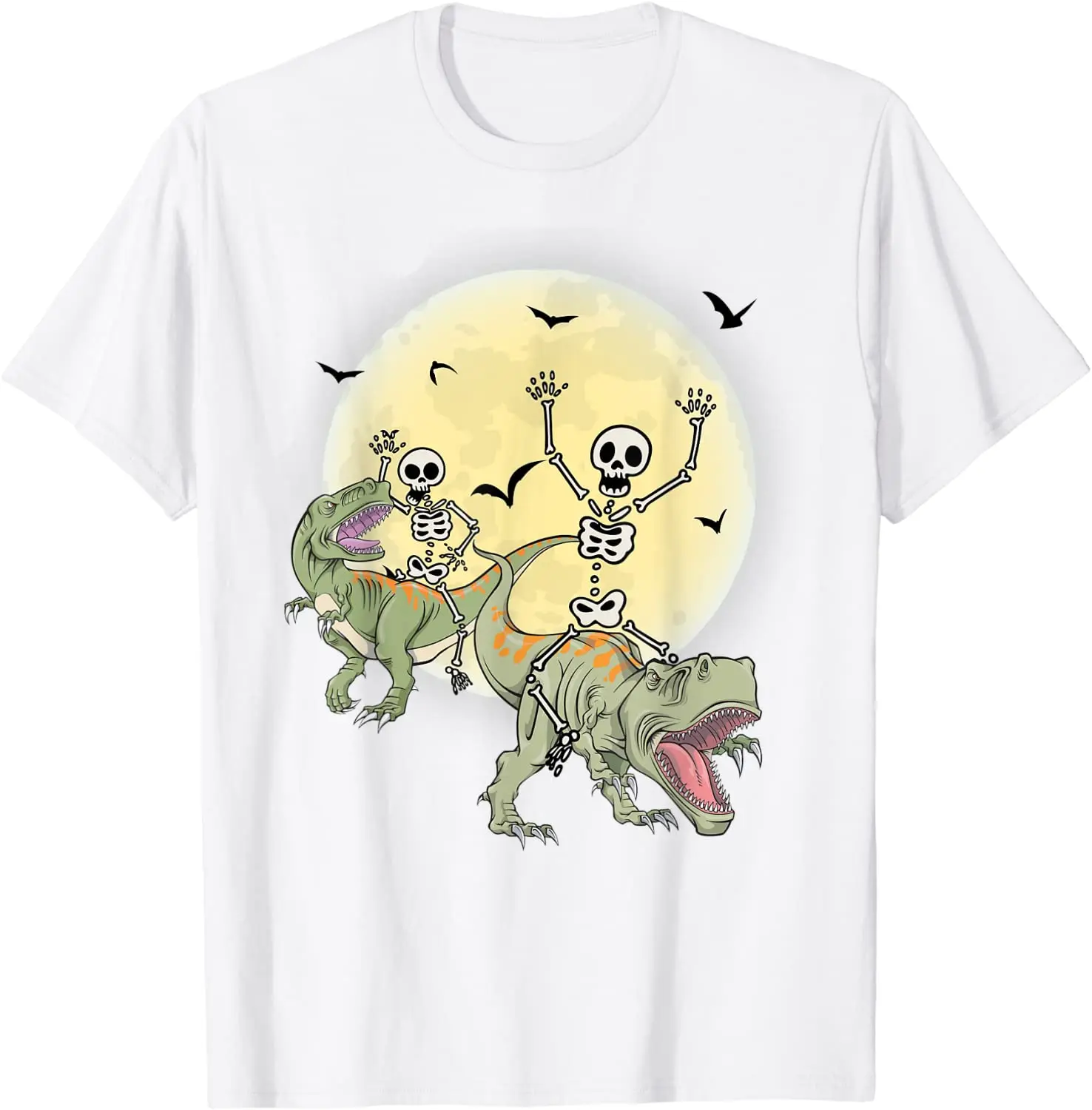 

Забавная футболка на Хэллоуин с изображением скелета динозавра T-Rex