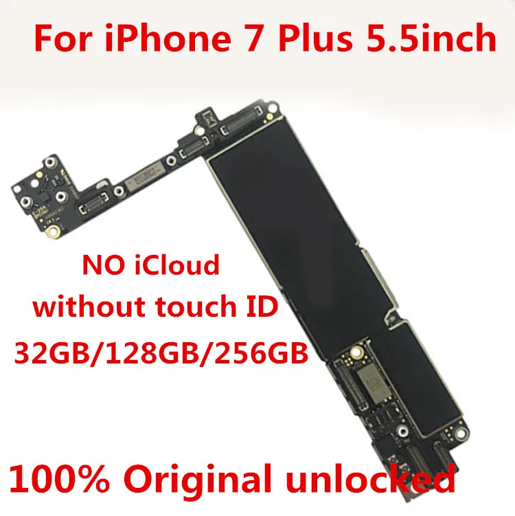 100% оригинальная разблокированная материнская плата для iphone7plus 32 Гб без Touch ID
