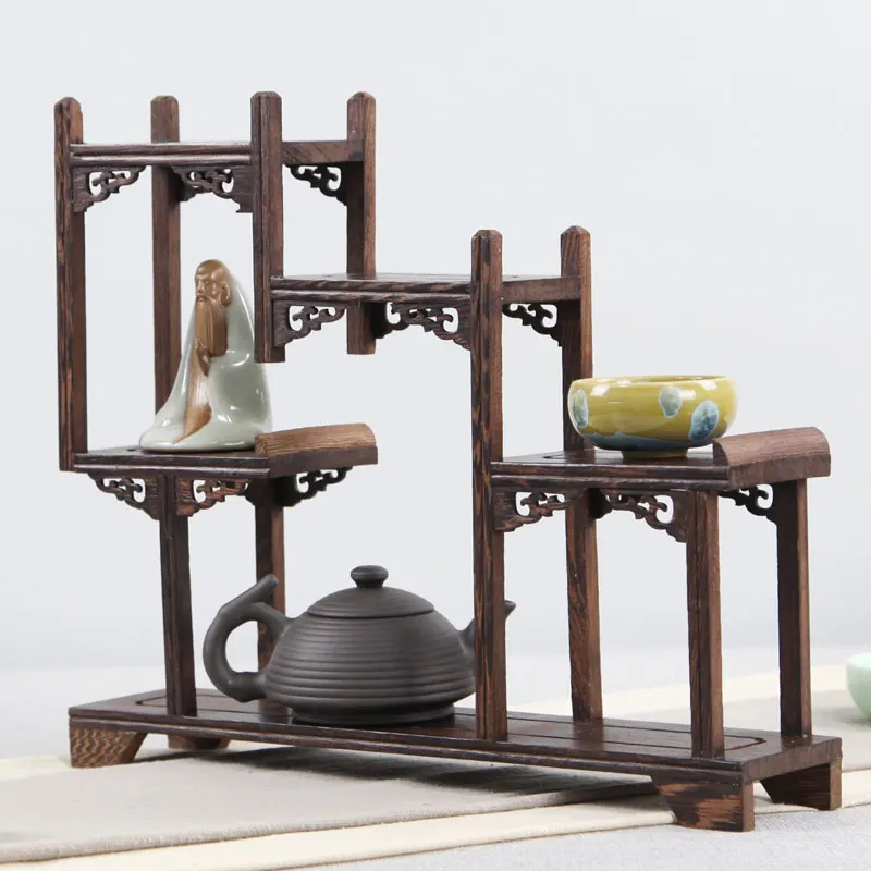 Деревянная антикварная полка с отверстиями для резки куриных крыльев