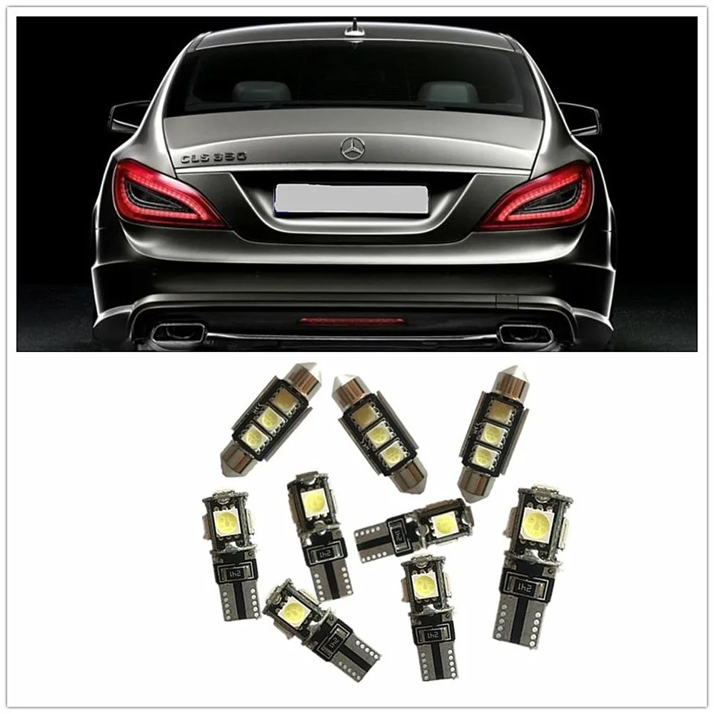 9 шт. Белый светодиодный интерьер посылка комплект для Mercedes Benz C200 C300 B200 CLS63 CLA250 CL600