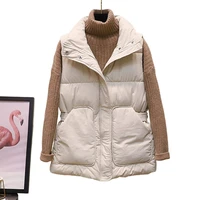 beardon winter warm vest jacket black stand collar winter sleeveless short vest cotton padded jacket female waistcoat