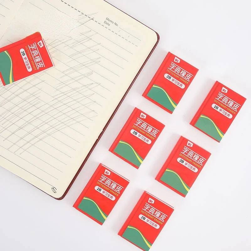 

Three-dimensional Simulation Dictionary Eraser Cartoon Creative Book Rubber Korean Stationery School Supplies Student Erasers