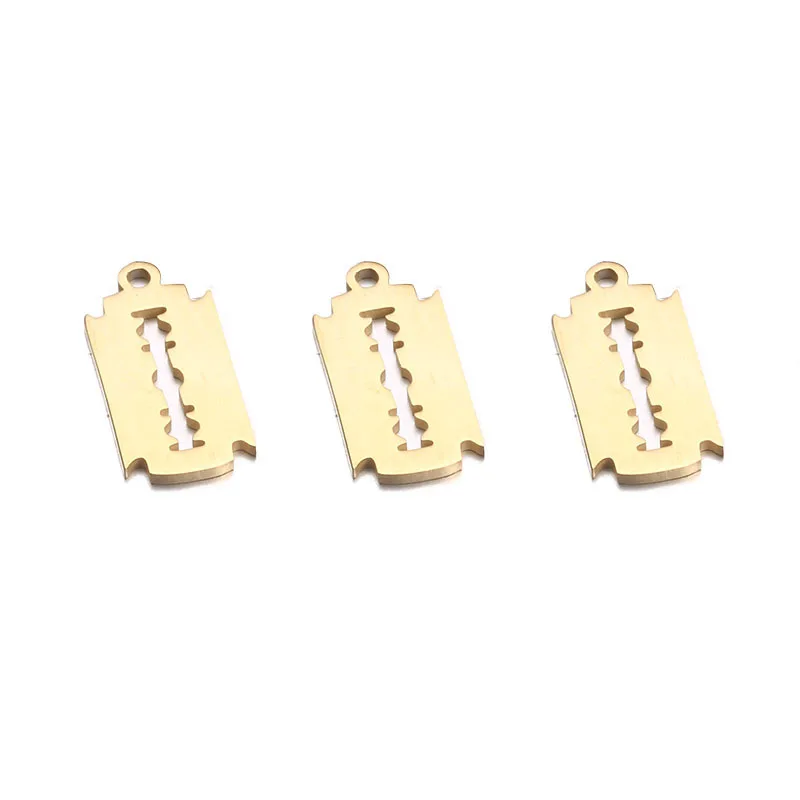 

10Pcs 9*19mm Blade Stainless Steel Charms for DIY Jewelry Making Finding Necklace Bracelet Pendant Charms Accessories Wholesale
