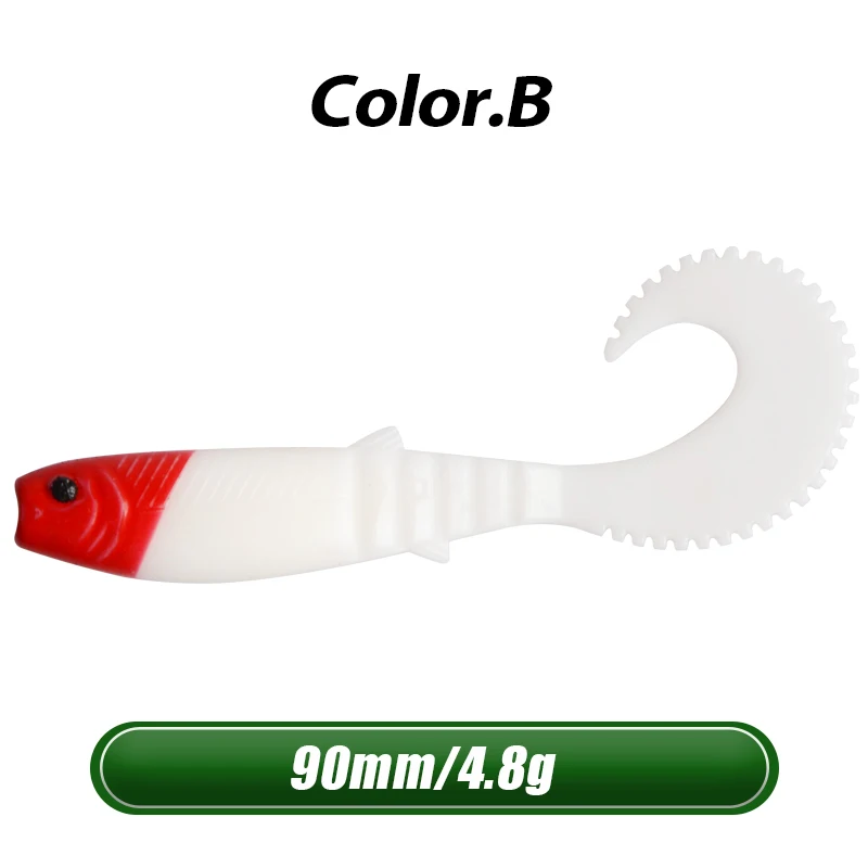 72B 10pcs 3.15in 3D Shad Swimbait для рыболовных приманок, подходит для всех видов буровых снастей, приманки, искусственные приманки - Цвет: 72B 10pcs