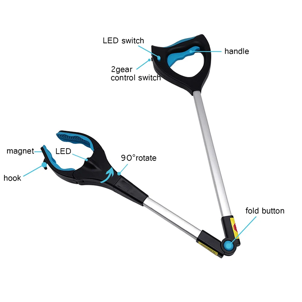 Портативный инструмент для захвата достигающий захват складные длинные зажимы