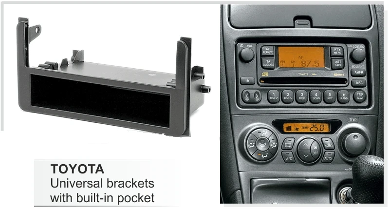Панель приборной панели для Toyota Single Din с карманным лотком | Автомобили и мотоциклы