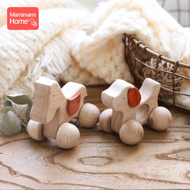 1 шт. детские деревянные животных автомобиля С изображением лошади из бука против