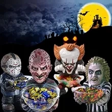 Halloween Horror Movie Resin Nightmare Gnomes Figurine Clown Funny Dwarf Trick and Treat Home Decoration | Дом и сад