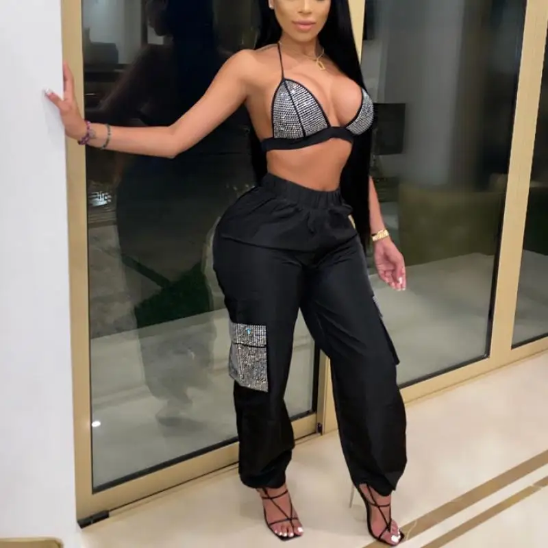 

Casual Sleeveless Tracksuits Fashion Tank Tops Long Pants Suits Solid Women's Two Piece Sets Casual Outfits