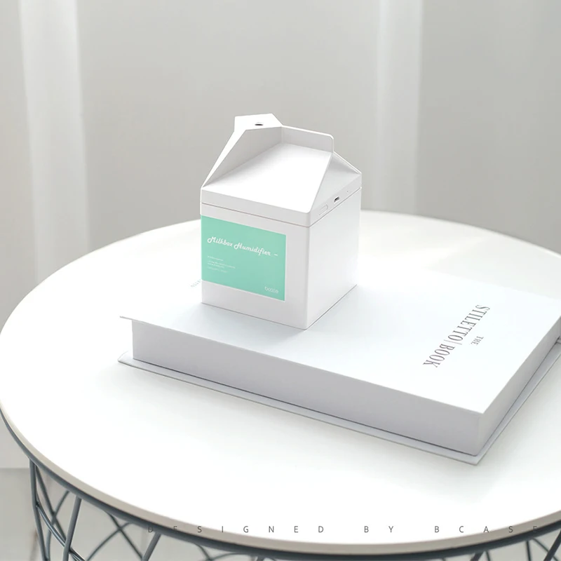 Молочный ящик мини Usb милый увлажнитель воздуха Бесшумный ультразвуковой