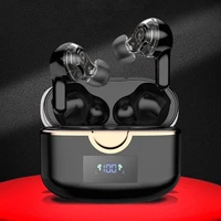 dynamic gamer tws with mic 2 drivers waterproof microphone led display bluetooth earbuds gaming 9d stereo wireless earbuds