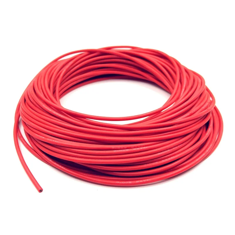 1 м проводной кабель 12AWG супермягкая силиконовая Изолированная
