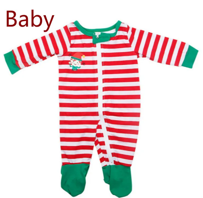 Baby Рождественские пижамы для всей семьи; Семейные комплекты; Рождественская праздничная одежда; пижамный комплект для взрослых и детей; хлопковый Детский комбинезон; одежда для сна - Цвет: Baby