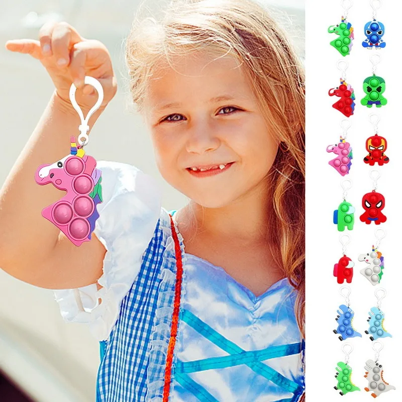 

Новый мультяшный игрушечный брелок-антистресс с простым затемнением и пузырьками для детей сжимаемые игрушки для снятия стресса для взрос...