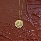 Новинка 2021, трендовые винтажные ожерелья для женщин из нержавеющей стали с позолотой 18 карат, не выцветающие, с изображением липы, насекомого, пчелы, монет