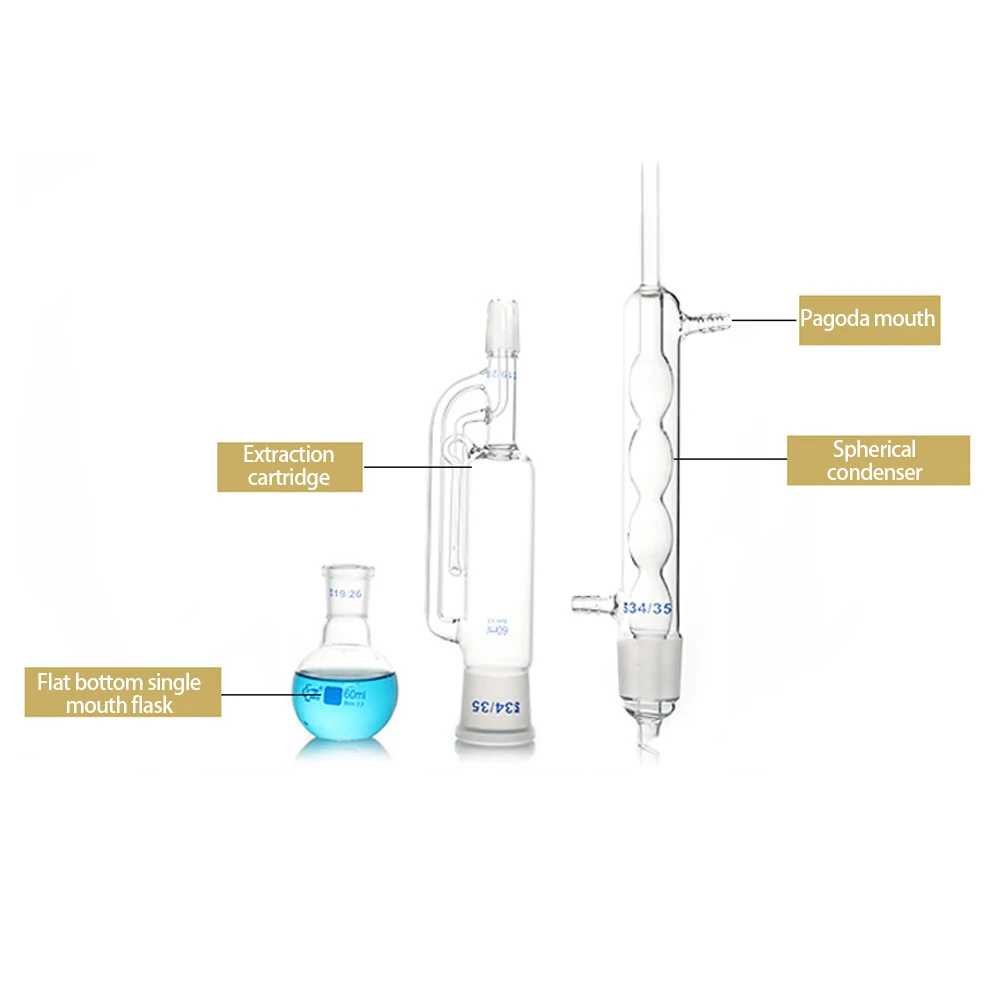 60-1000 мл экстрактор жира змеиная сферическая плотная дистилляция колба с плоским