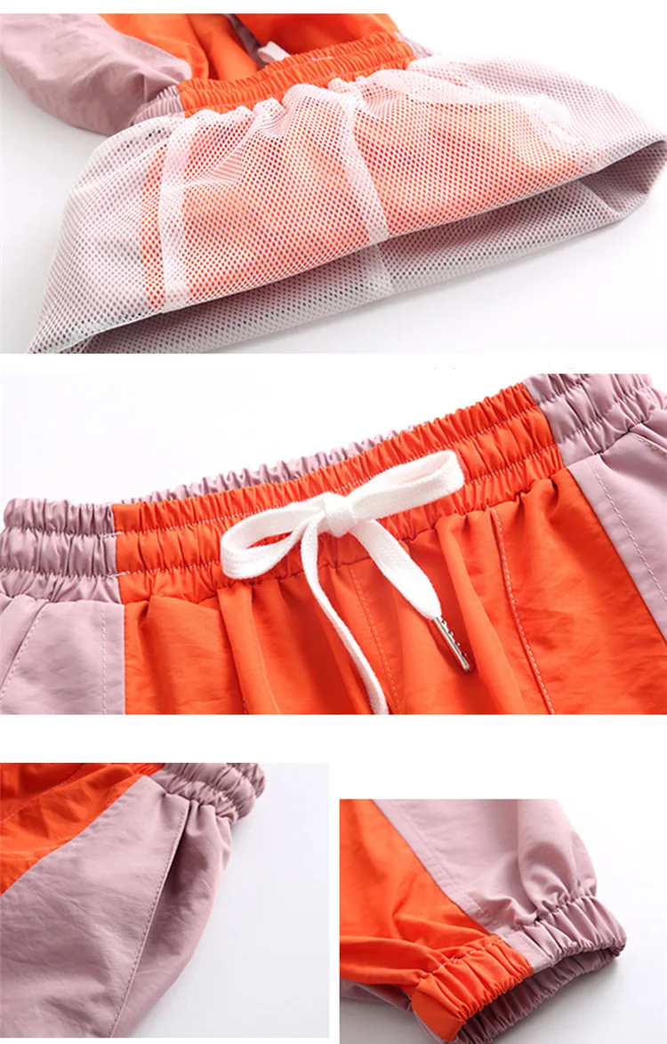 

Boys Girls Glossy Hooded Jackets & Running Pants Jazz Dance Costumes Kids Long Sleeve Loose Street Dance Performance Clothes