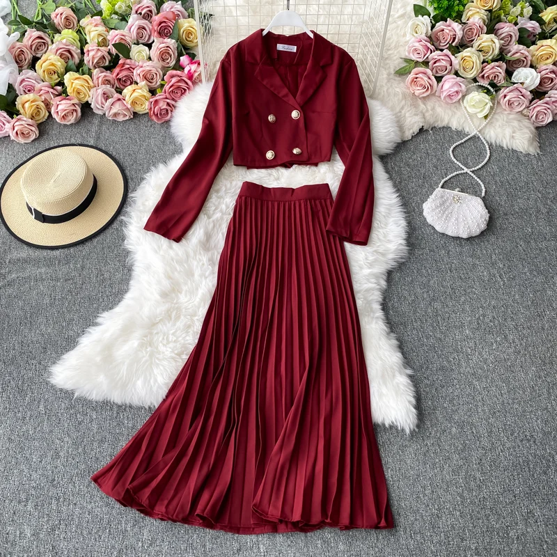 Женский комплект из 2 предметов Gagarich плиссированная юбка элегантный стильный