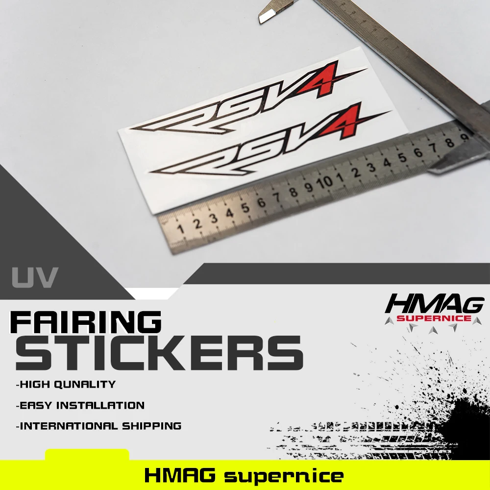 

For RSV4 RS 4V Motorcycle Fairing Upper Fairing Decals Stickers 3M Sticker 1Pair