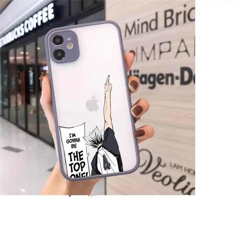 

Haikyuu volleyball anime Bokuto Ktar Phone Cases matte transparent For iphone 7 8 11 12 plus mini x xs xr pro max cover