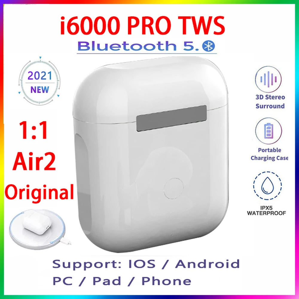 

2021 Original i6000 PRO Tws Wireless Earphone Rename Bluetooth 5.0 Super Earbuds PK i16 i18 i30 i7 i9 i11 i12 i14 i15 i1000 i900