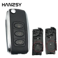 3 button modified flip folding key case housing for bentley style remote car key shell blank fob without battery holder blade