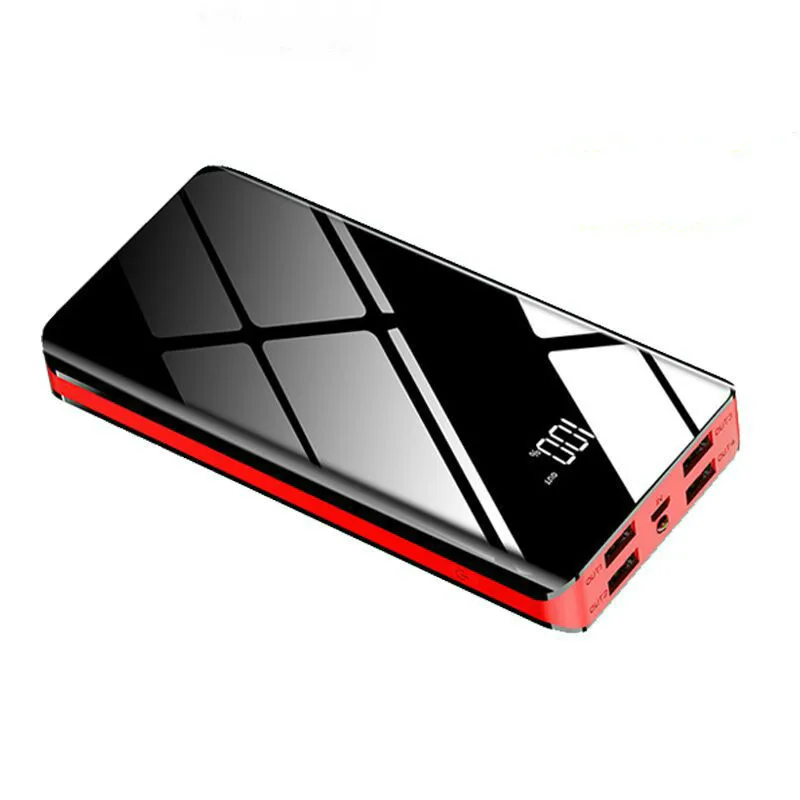 Портативное зарядное устройство 30000 мАч внешняя батарея 4 USB-порта быстрая