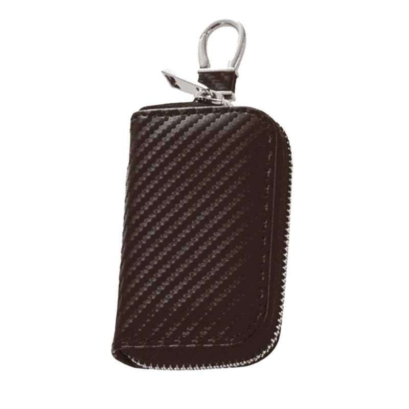 

U90C Smart Car Key Signal Blocker Pouch Anti Theft Keyless Fob Case Black Brown